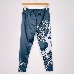 Lotus | Leggings Lg Tree of Life workout leggings black & white